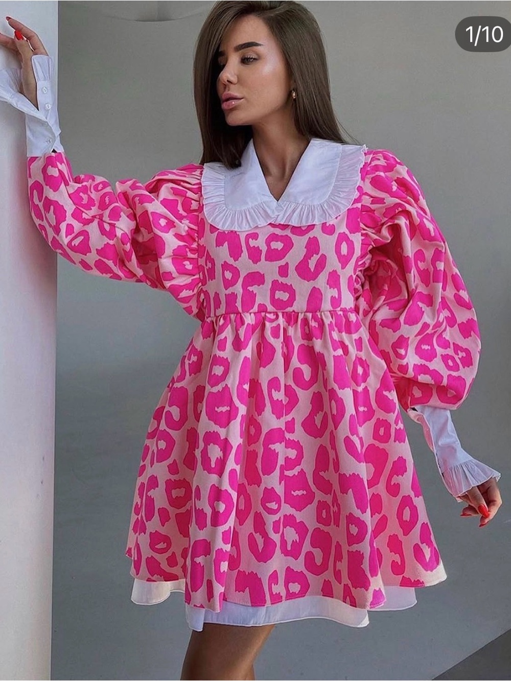 Babydoll Mini Pink Kisses Dress S